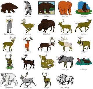 WILD ANIMALS COLLECTION   LD MACHINE EMBROIDERY DESIGNS  