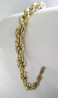 Vintage Goldtone Rope Link Bracelet Bergere  