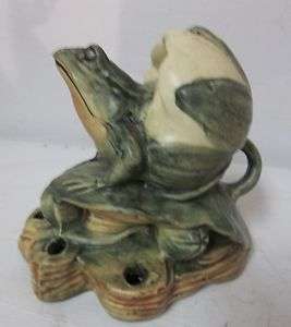 Antique Weller Pottery Muskota Frog Flower Frog HTF Unsigned Early 