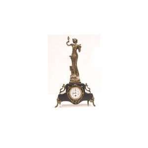   at Mirror Antique Style Marble & Bronze Mantel Clock