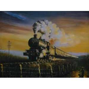   inch Transportation Canvas Art Repro Antique Train