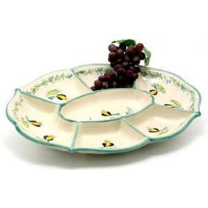  BIRD Oval Snack/Appetizer Tray (7 Comp.) [#1365 BIR 