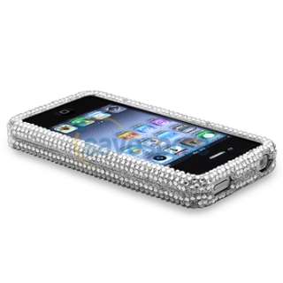   Bling Diamond Case Cover+Privacy LCD For iPhone 4 s 4s 4th Gen 16G 32G