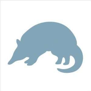 Silhouette   Armadillo Stretched Wall Art Size 18 x 18, Color Blue 