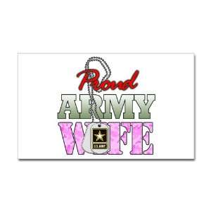  Sticker (Rectangle) Proud Army Wife 