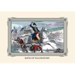  Vintage Art Battle of Tallushatchee   15994 4
