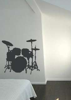 Wall Decal DRUM SET Lettering Vinyl Sticker 22X23 BIG  