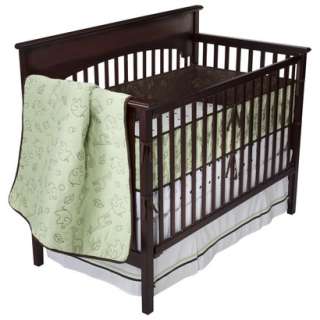 Bananafish Quilted Animal Crib Collection   Chocolate/Sage.Opens in a 