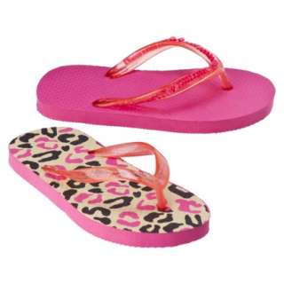   Glitter Jelly Flip Flop   Pink/Brown Animal Print product details page