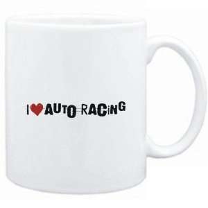  Mug White  Auto Racing I LOVE Auto Racing URBAN STYLE 