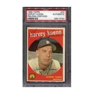  Kuenn 1959 Topps PSA/DNA Slabbed Auto Card   Signed MLB Baseball 