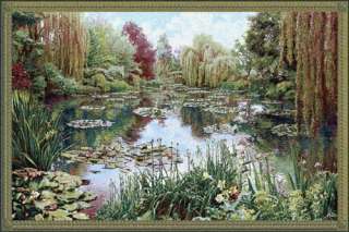 GARDENS AT GIVERNY TAPESTRY MONET IMPRESSIONIST ART REP  