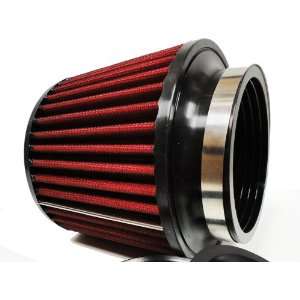  Universal Car 4 Inch Cone Air Filter Red Performance Automotive