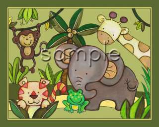 Jungle Animal Babies Nursery/crib wall art/decor Baby  