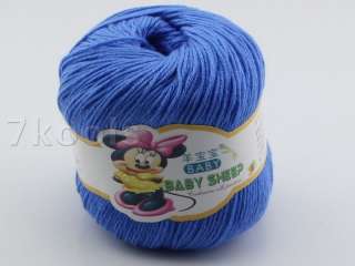 1x50g Cashmere Silk Cotton Baby Yarn Lot,Sport,Blue,012  