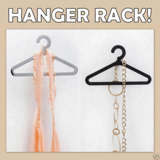 Hanger Shaped Jewelry Bag Clothes Holder Wall Mounted Metal Rack 