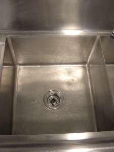 Stainless Steel Three Compartment Sink with Drainboards, 91 wide 