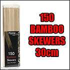 150 BAMBOO WOODEN SKEWER BBQ KEBAB CHOCOLATE FOUNTAIN FRUIT COCKTAIL 