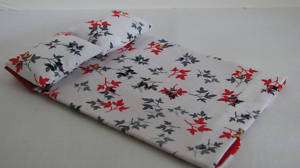 Bedspread Set   Red leaf print  