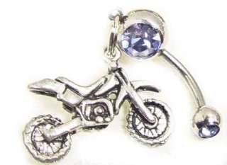 BIKER MOTOCROSS MOTORCYCLE BELLY NAVEL RING  