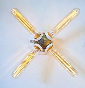 Industrial Benjamin Wall Ceiling Sconce Light Lamp 4 Cluster Socket 