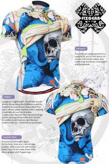 mens cycling jersey top bike clothing tights bicycle skull shortsleeve 