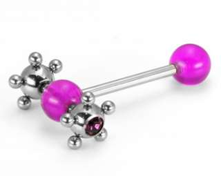 GYPSY Jeweled Straight Barbell Spinner 14g 12g 10g 8g  