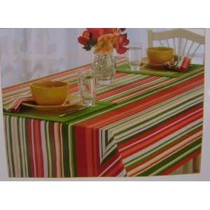  Garden Variety Broadway Stripe Tablecloth 60 X 84 Oblong 