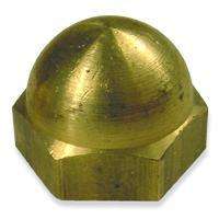 Brass Acorn Cap Hex Nut 25 1/4 20  