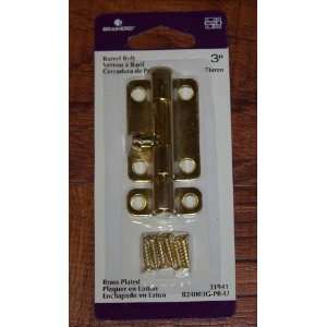  Brainerd 3 Brass Plated Barrel Bolt