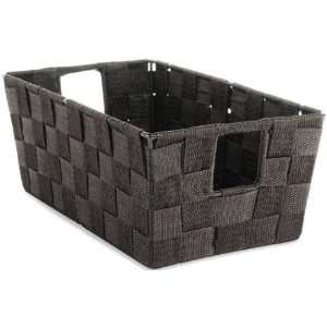  Plastic Rattan Shelf Basket, SMALL, ESPRESSO