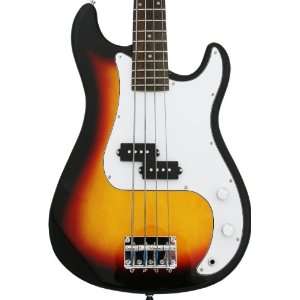  Crescent 46 Inch Sunburst Premium Electric Bass Guitar 