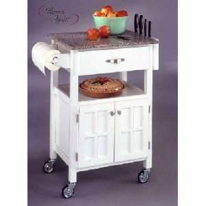   Small Kitchen Cart with Storage   White   Home Styles