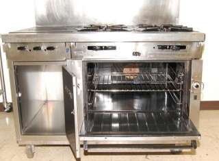 Garland Heavy Duty 4 Burner Gas Range with Hot Plate & Convection Oven 