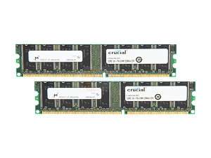    Crucial 512MB (2 x 256MB) 184 Pin DDR SDRAM DDR 333 (PC 