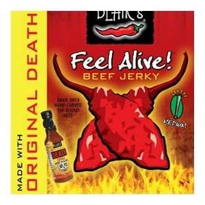 Beef Jerky, Blairs, Feel Alive, with Original Death Hot Sauce, Medium 