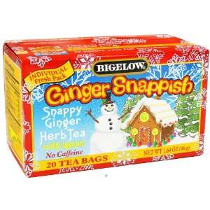 Bigelow Tea, Tea, Holiday Ginger Snap, 6/20 Ct  Grocery 