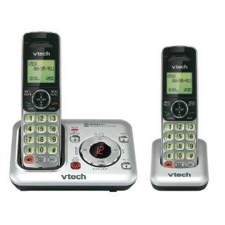 VTech CS6429 2 DECT 6.0 Cordless Phone, Silver/Black, 2 Handsets