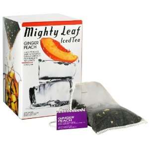  Mighty Leaf   Black Iced Tea Ginger Peach   4 Tea Bags 