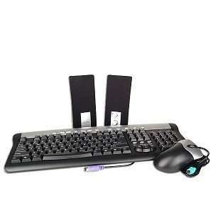   in 1 PS/2 Keyboard Optical Mouse Speaker (Black/Silver) Electronics