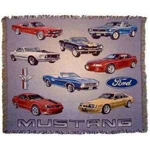   Mustangs Cars Car Cotton Throw Blanket 