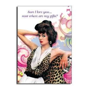   Hot Betty Birthday Greeting Card With Rhinestone