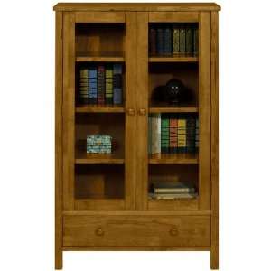    Mission style Four shelf Bookcase With Glass Doors
