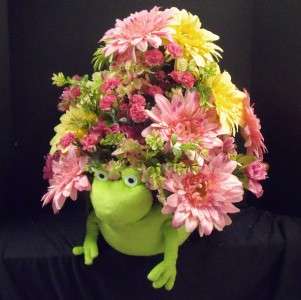 Flower Floral Arrangement Centerpiece Frog Spring Easter Table 