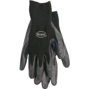  Boss Gloves 8436L Large Black Nitrile Palm Gloves Patio 