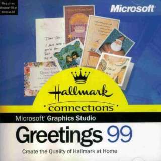 MS Graphics Studio Greetings 99 PC CD Hallmark cards  