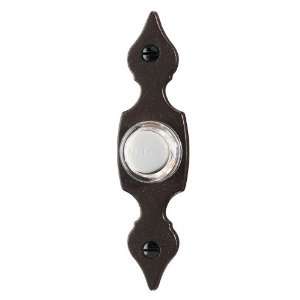   Lighted Door Chime Push Button, Brown Rust Finish