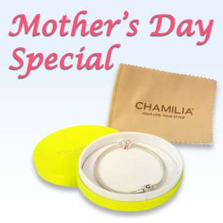 Chamilia Silver Snap Bracelet 7.9 w/LTD Edition Mothers Day Bead 