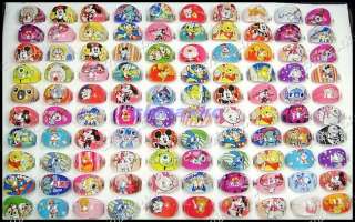 wholesale lots jewerly 50pc child cartoon resin rings  