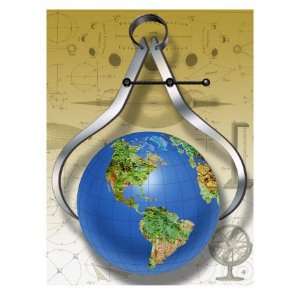  Calipers Measuring the Earth Giclee Poster Print, 30x40 